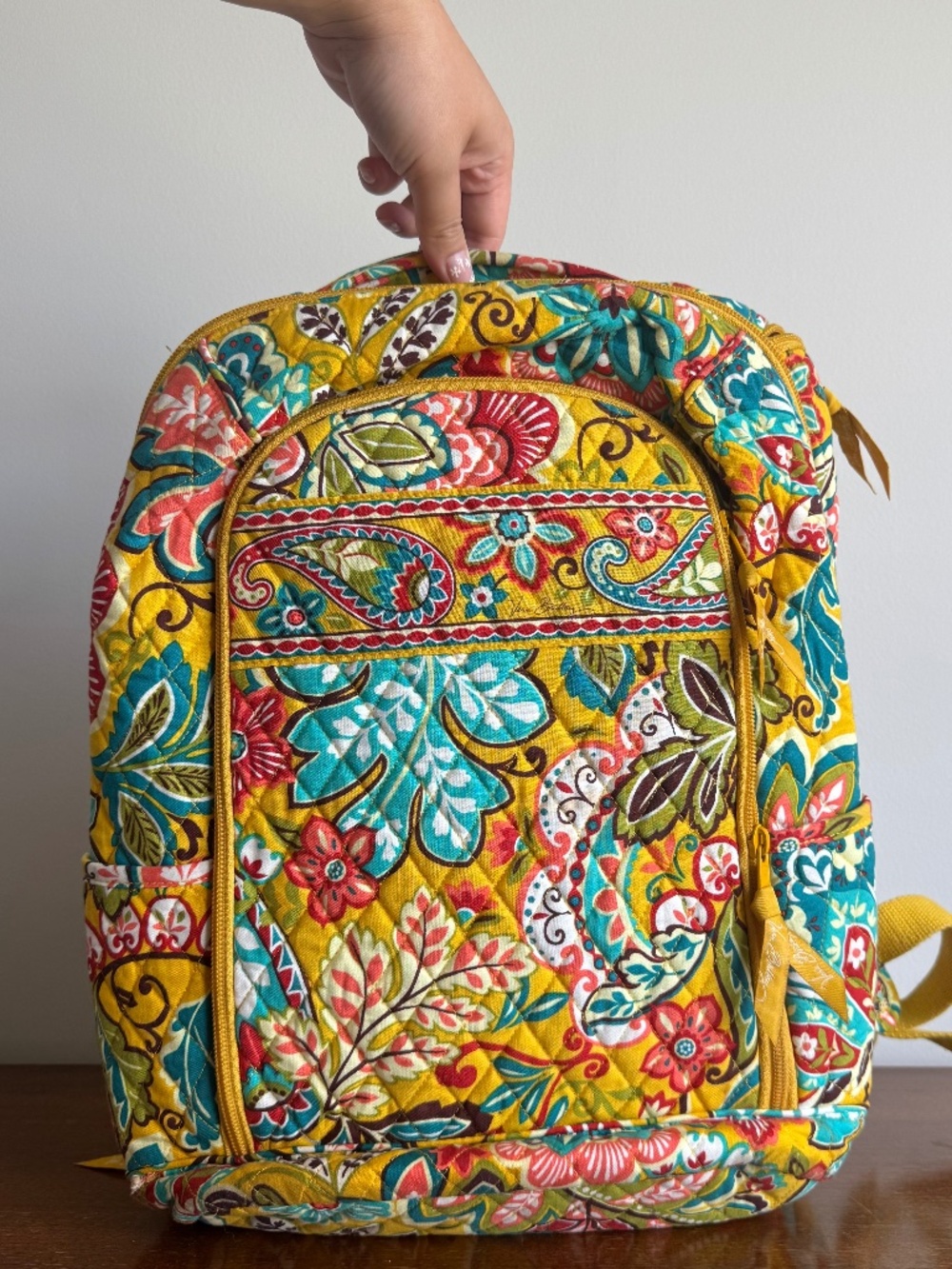 Vera Bradley Provencal Fall 2012 Retired Laptop Backpack with Luggage Strap